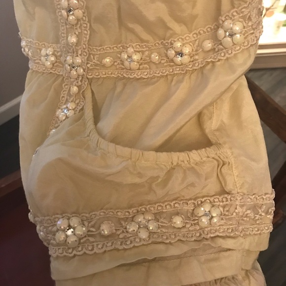 River Island peasant dress beaded lace reinstones boho cottage core size… - Picture 9 of 10